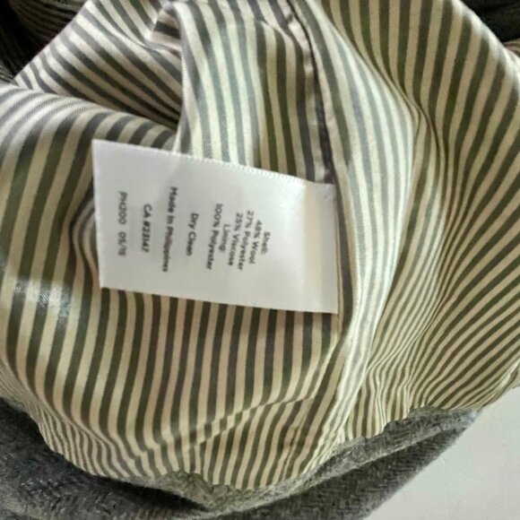 Talbots Gray Wool Blend 2 Button Lined Jacket Blazer Pockets Women's Size - Picture 10 of 11